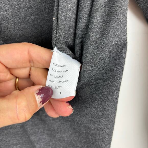 Naked Wardrobe Jumpsuit Catsuit Long Sleeve Front Cutout Gray S - Picture 4 of 4